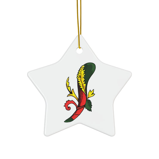 Italian Ace of Clubs Ceramic Ornament