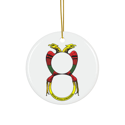 Italian Ace of Coins Ceramic Ornament