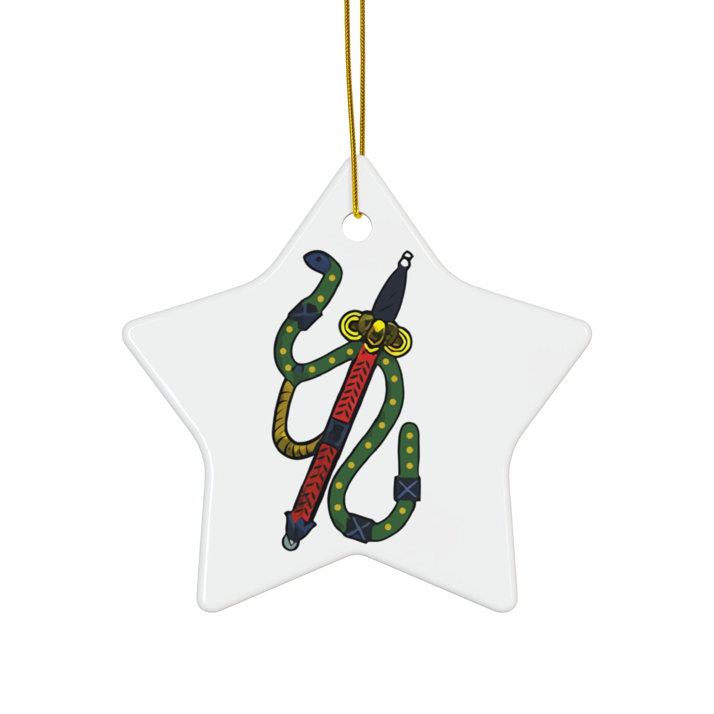 Italian Ace of Swords Ceramic Ornament