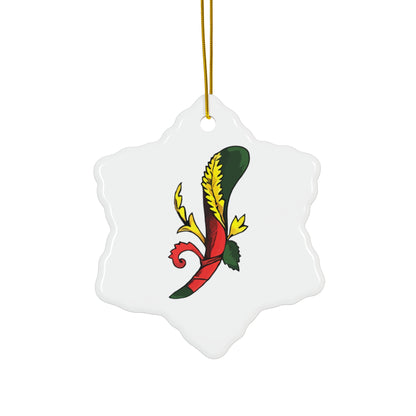 Italian Ace of Clubs Ceramic Ornament