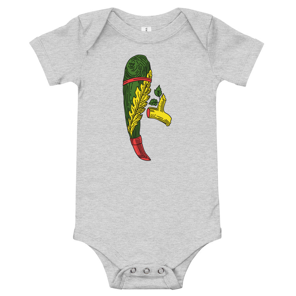 Sicilian Ace of Clubs / Asso Di Bastoni Baby Short Sleeve Onesie