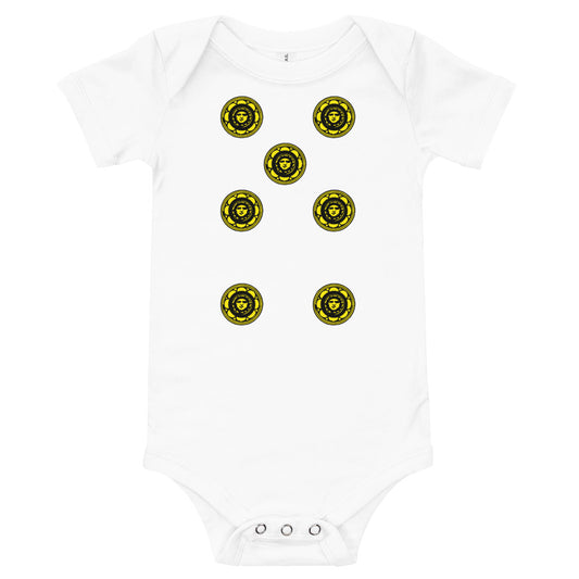 Vintage Seven of Coins / Sette Bello Baby Short Sleeve Onesie