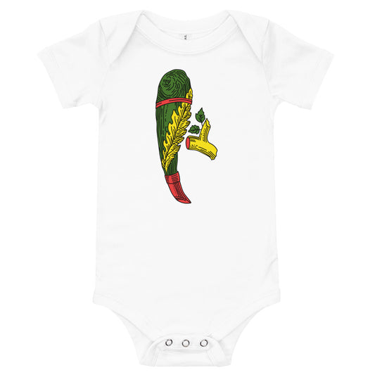 Sicilian Ace of Clubs / Asso Di Bastoni Baby Short Sleeve Onesie