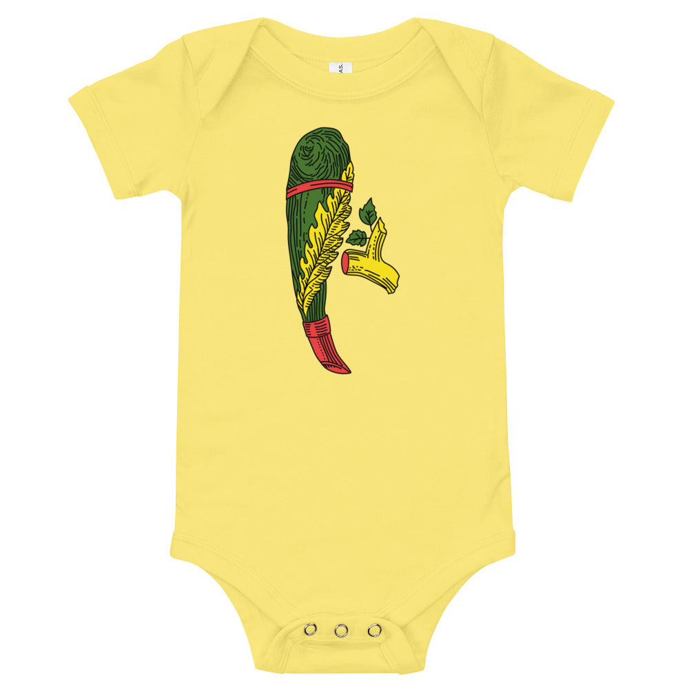 Sicilian Ace of Clubs / Asso Di Bastoni Baby Short Sleeve Onesie