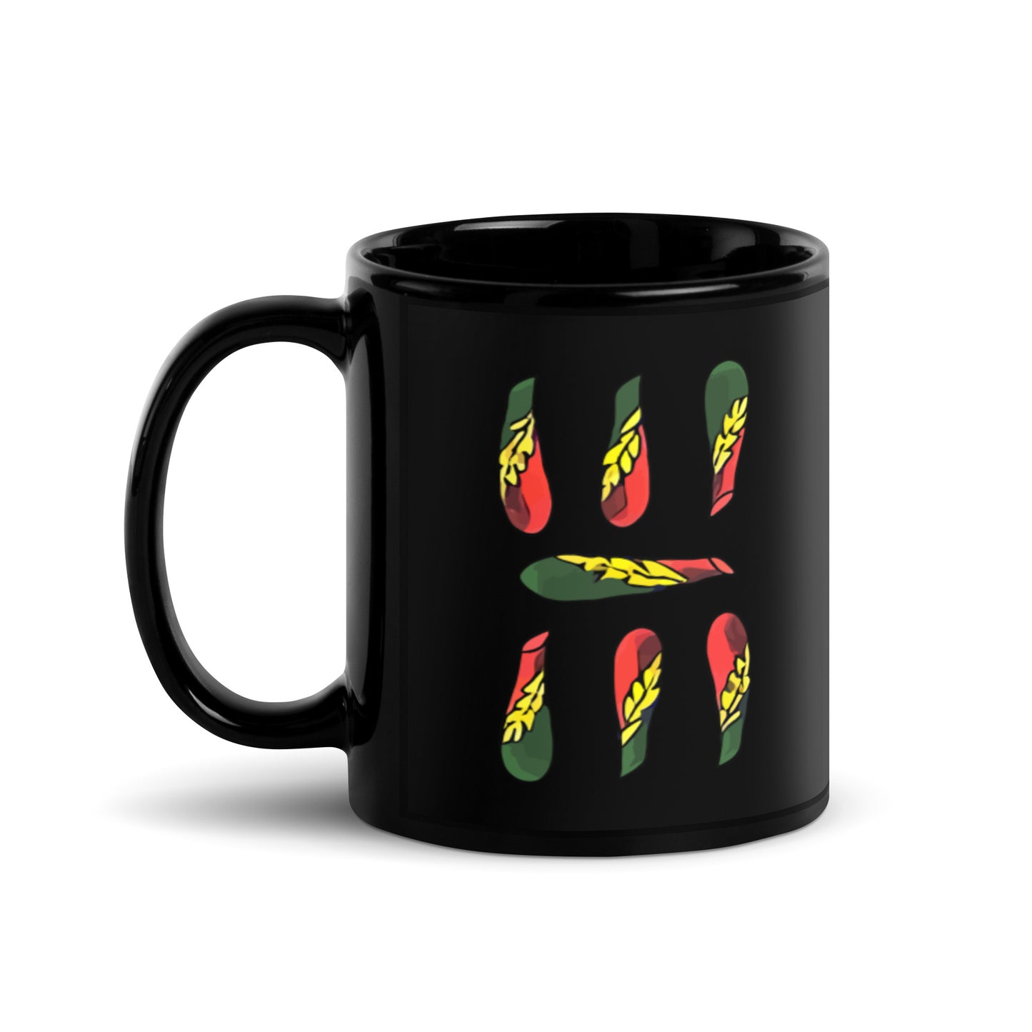 Sette Di Bastoni Vintage Collection - Black Glossy Mug