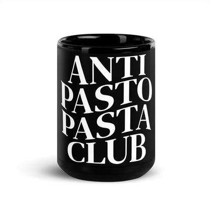 Anti Pasto Pasta Club Black Glossy Mug