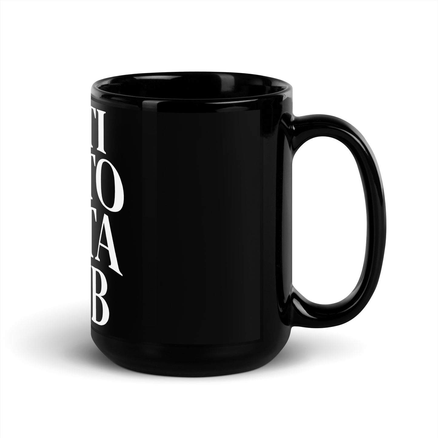 Anti Pasto Pasta Club Black Glossy Mug