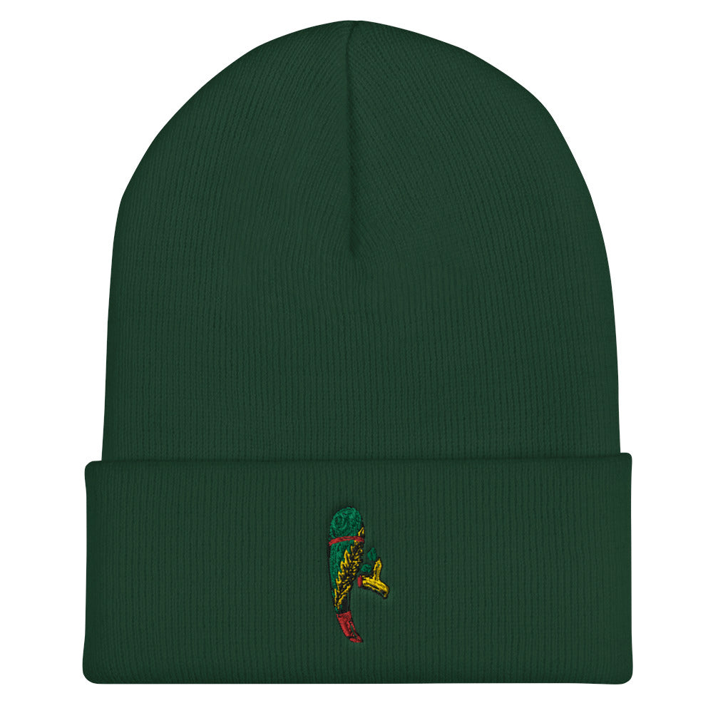 Asso Di Bastoni Siciliano / Sicilian Ace of Clubs Cuffed Beanie