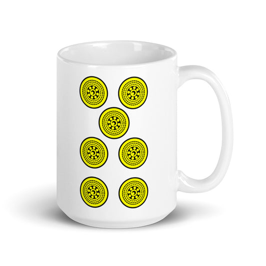 Sicilian Sette Bello / Seven of Coins Ceramic Coffee Mug