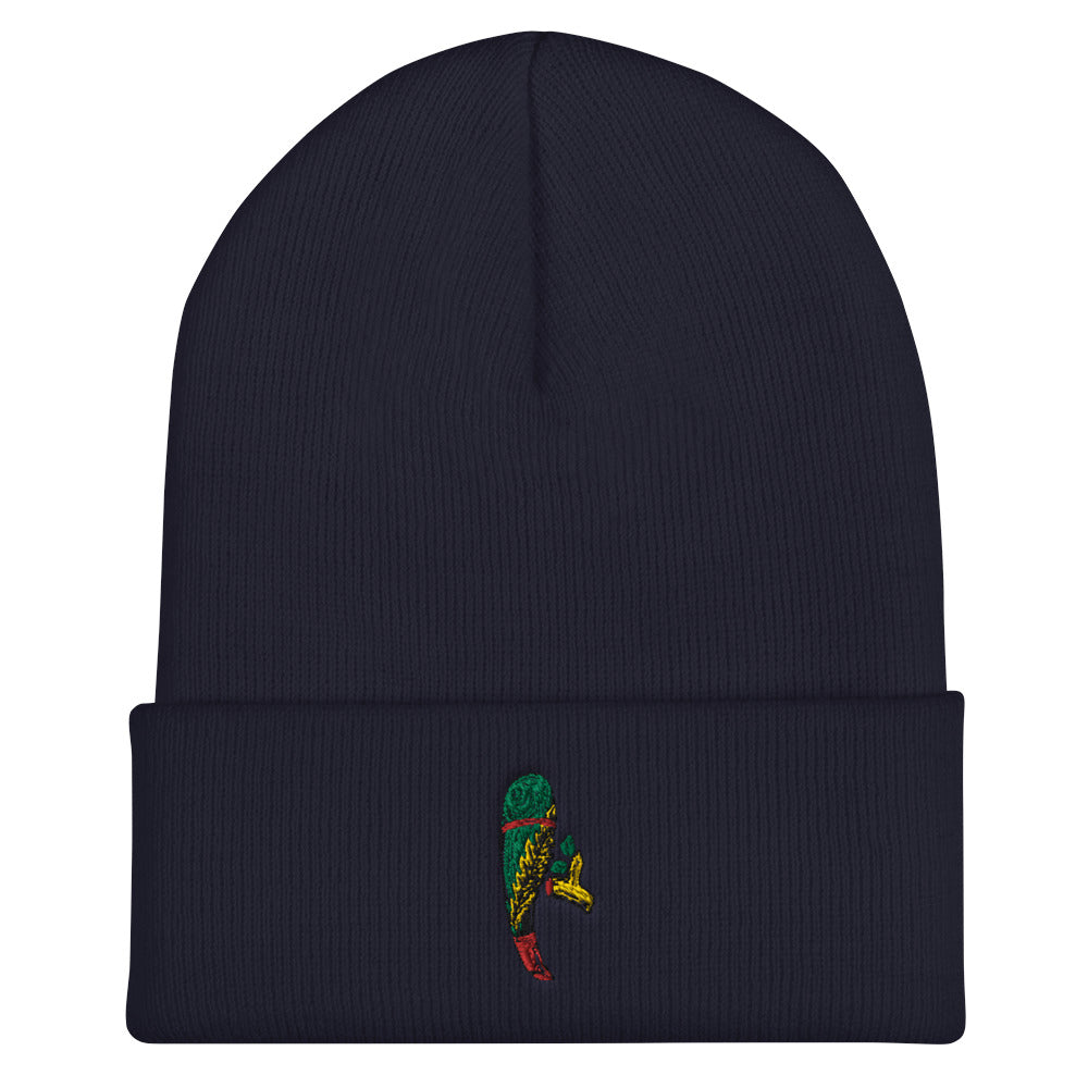 Asso Di Bastoni Siciliano / Sicilian Ace of Clubs Cuffed Beanie