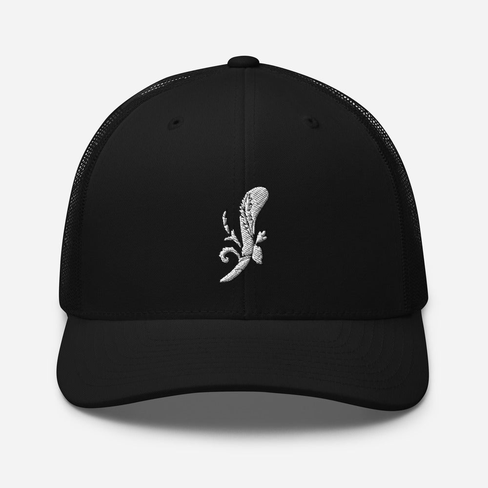 White Ace of Clubs Trucker Hat