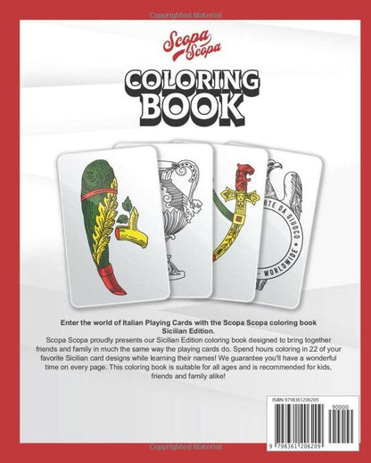 Scopa Scopa Coloring E-Book (Sicilian Edition)