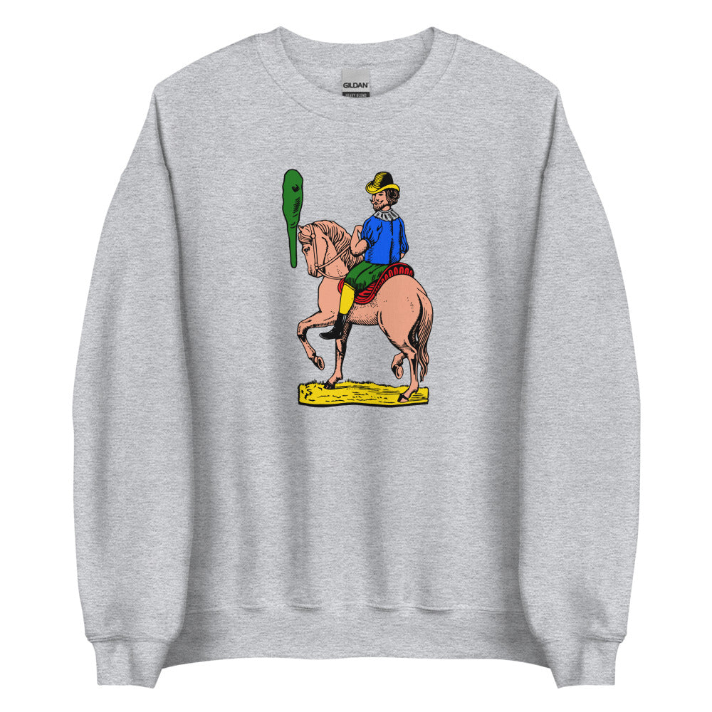 Sicilian Horse of Clubs / Cavaliere Di Bastoni Men’s Sweatshirt