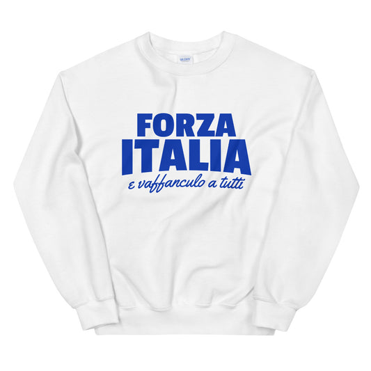 Forza Italia e Vaffanculo a Tutti Blue Logo Men's Sweatshirt