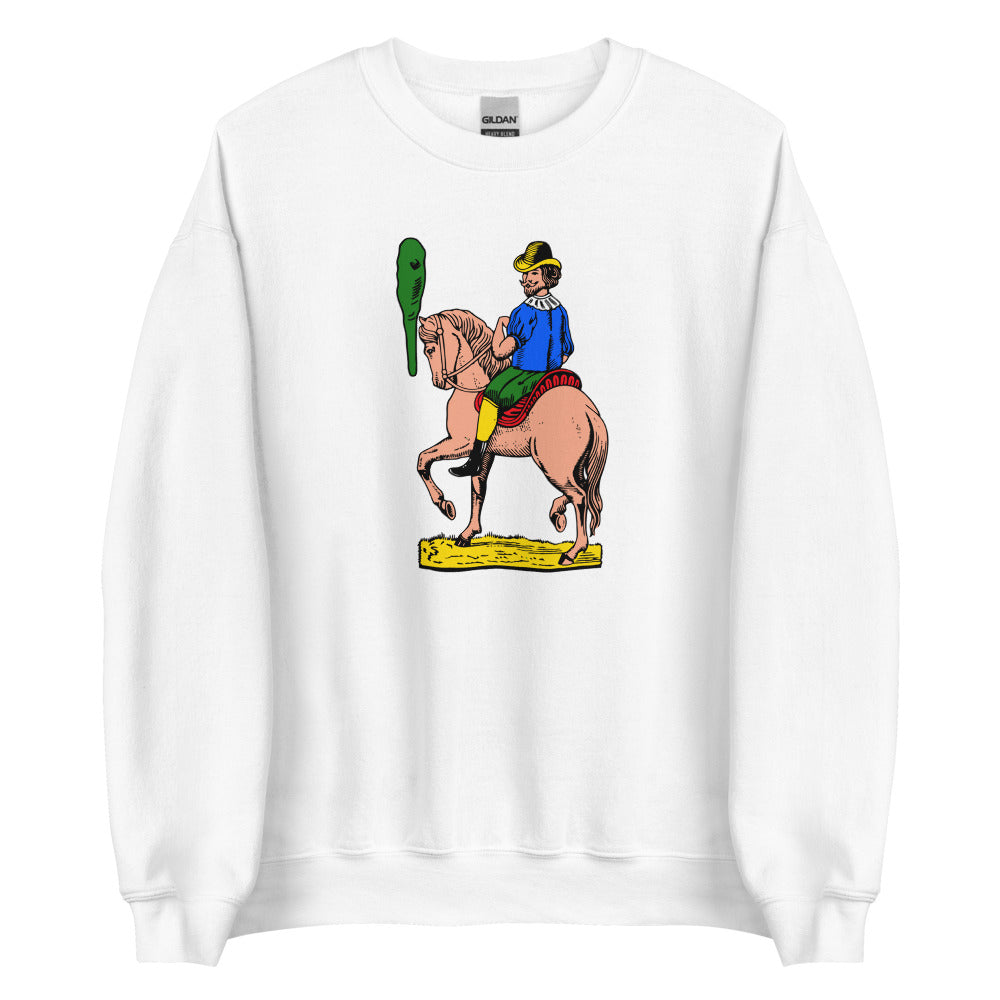 Sicilian Horse of Clubs / Cavaliere Di Bastoni Men’s Sweatshirt