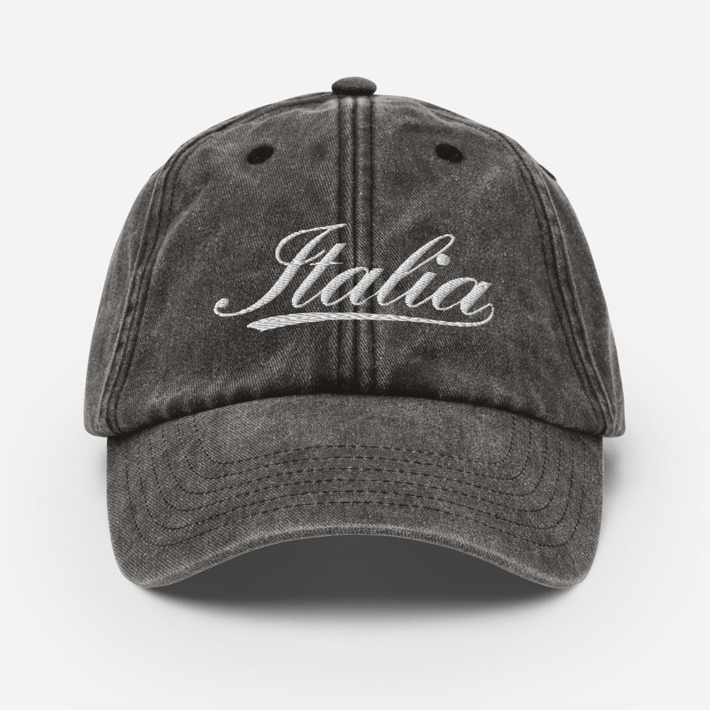 Italia White Logo Vintage Hat