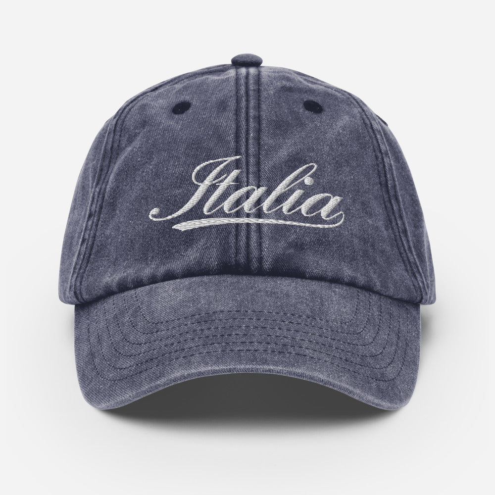 Italia White Logo Vintage Hat