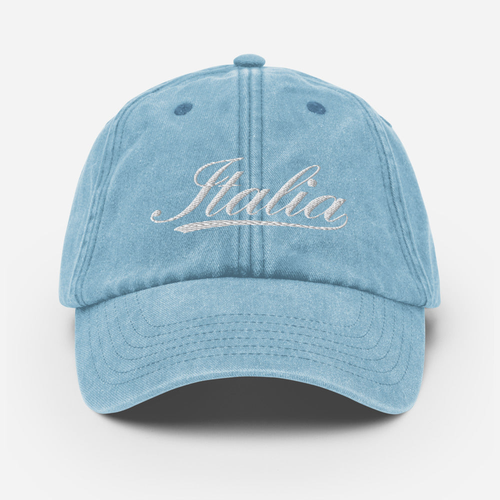 Italia White Logo Vintage Hat