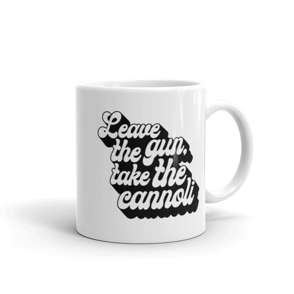 Leave The Gun White glossy mug