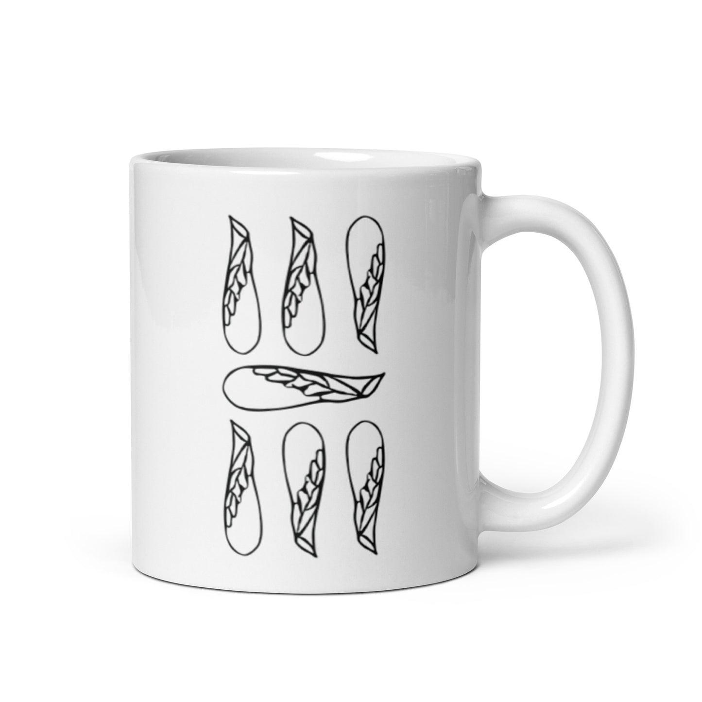 Sette Di Bastoni Silhouette Collection - White Glossy Mug