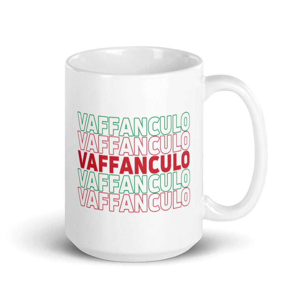 Vaffanculo White glossy mug