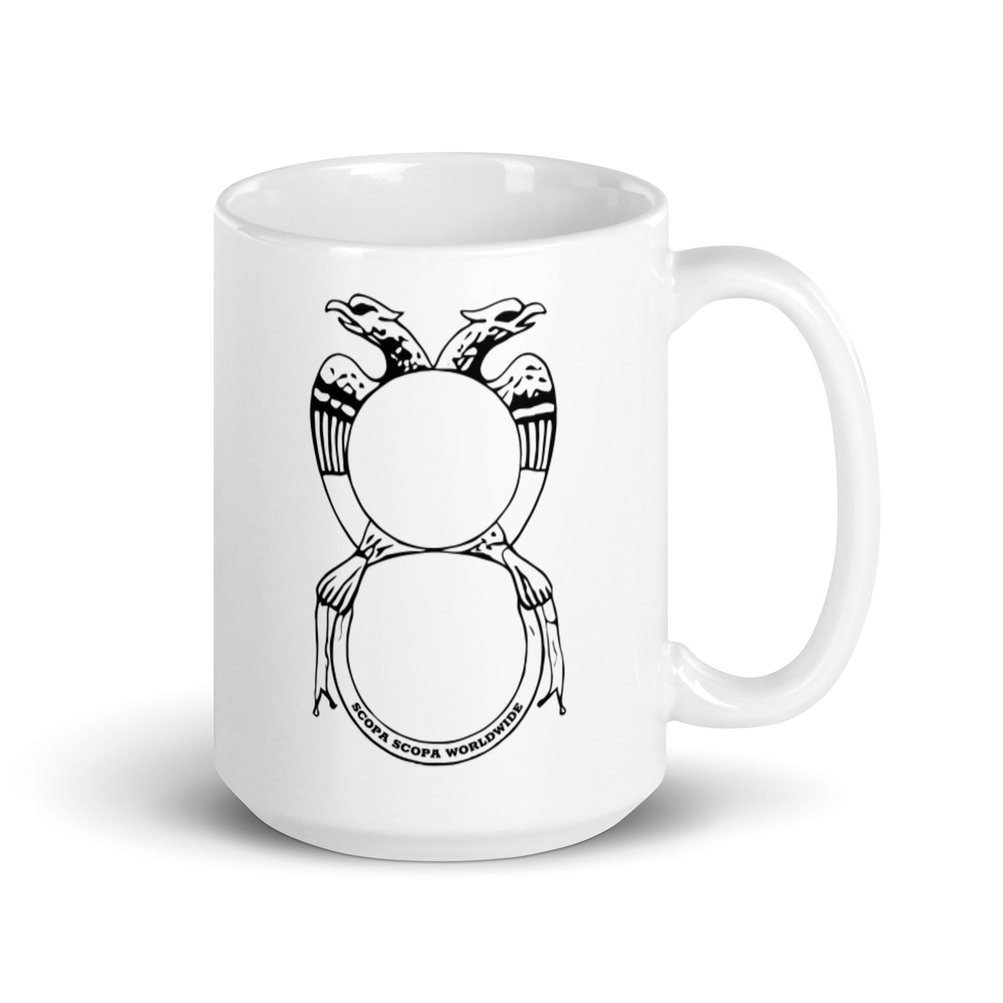 Asso Di Denari Silhouette Collection - White Glossy Mug