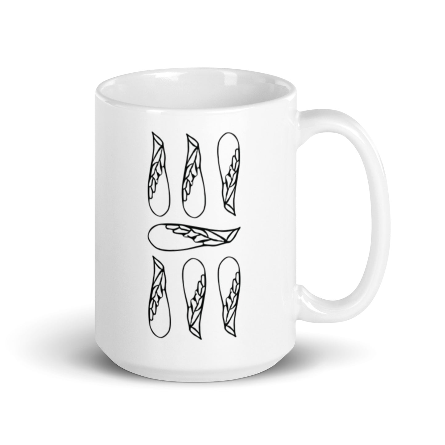 Sette Di Bastoni Silhouette Collection - White Glossy Mug