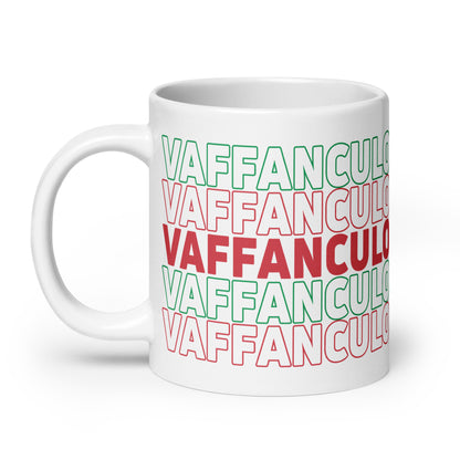 Vaffanculo White glossy mug