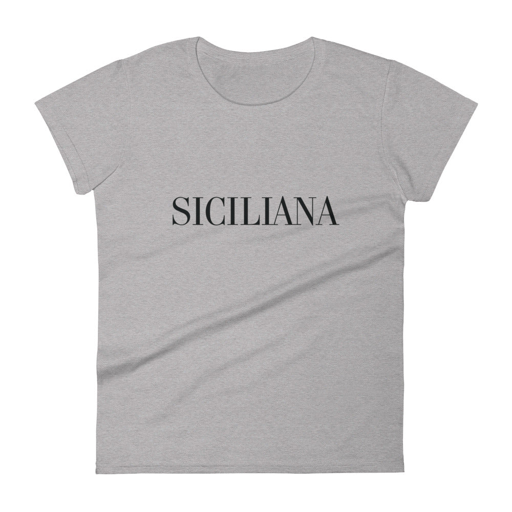 Siciliana Black Logo Women's T-Shirt