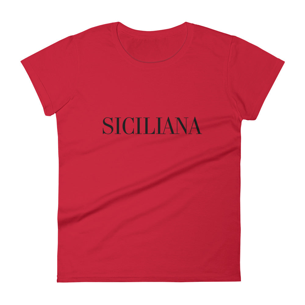 Siciliana Black Logo Women's T-Shirt