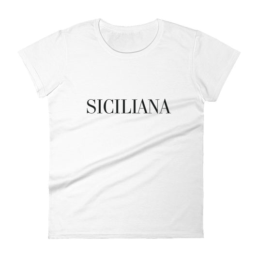 Siciliana Black Logo Women's T-Shirt